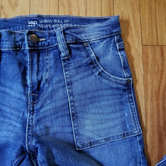 GAP Skinny Roll Up Jeans Size 2/26r - Picture 7 of 8